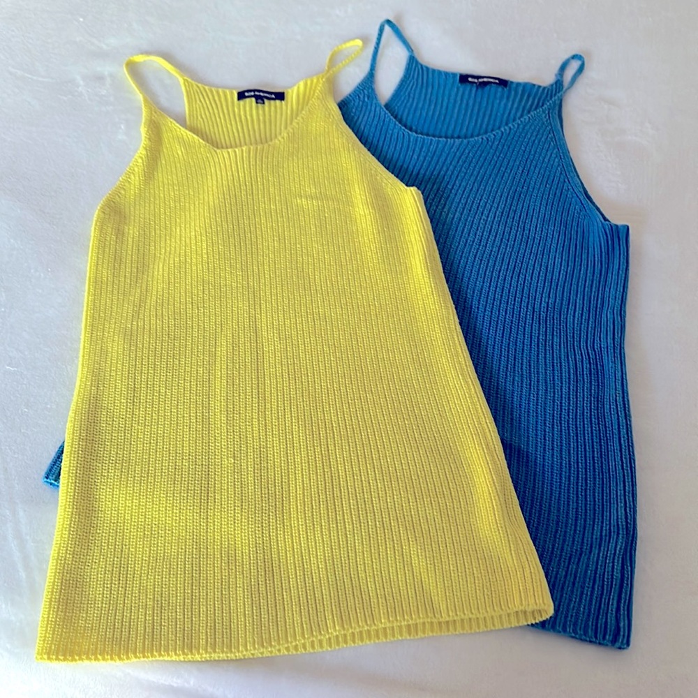525 America Yellow knitted tank tops